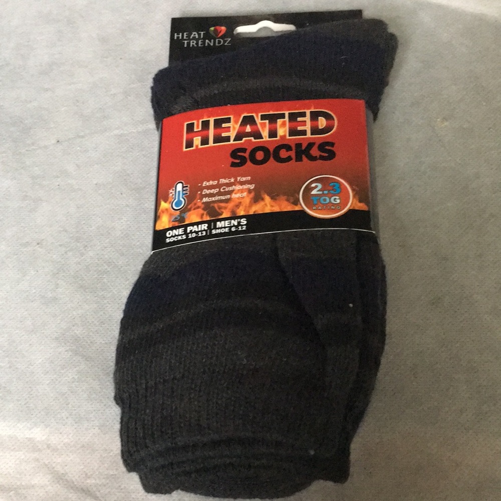 NWT Heat Trendz Heated Socks for Men